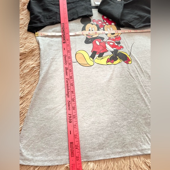 New Disney T-Shirt Mickey & Minnie Mouse Port & Company Black/Gray Color Size M. - Picture 9 of 12